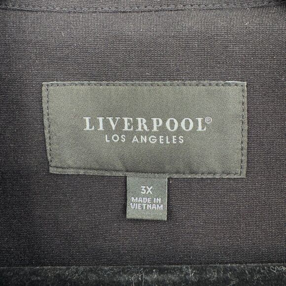 LIVERPOOL Black Modern 1 Button Stretch Fitted Blazer Jacket Size 3X - Picture 9 of 10